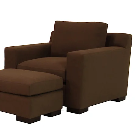 Modern Chair with Plush Seat Cushions