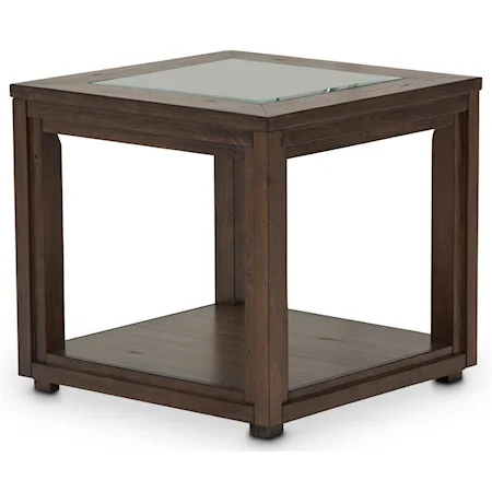 End Table with Glass Top