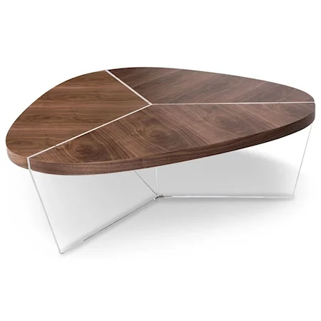 Contemporary Short Triangular Cocktail Table