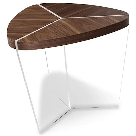 Contemporary Triangular End Table