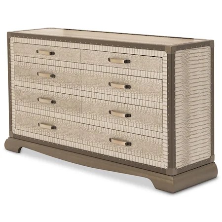 Contemporary Upholstered Dresser