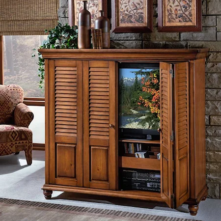Entertainment Cabinet with Pocket Doors