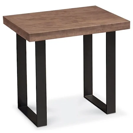 End Table with Black Base