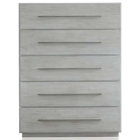 Contemporary 5-Drawer Chest with Felt Lined Drawer