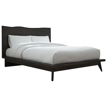 Contemporary Queen Platform Bed with Live Edge