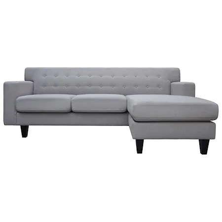 Reversible Chaise Sectional with Button Tufting