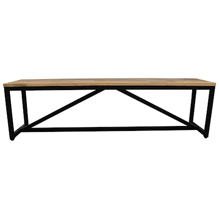 Bench with Solid Wood Top