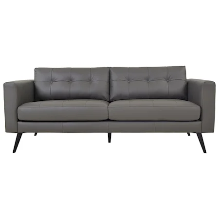 Mid-Century Modern Sofa with Button Tufted Back Cushions