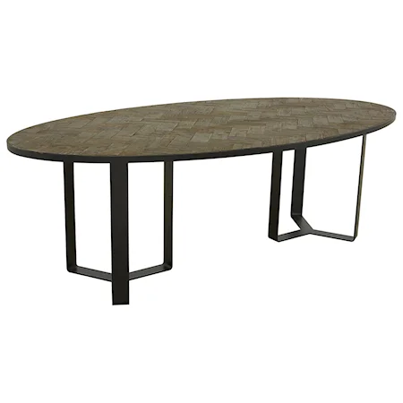 Industrial Oval Dining Table