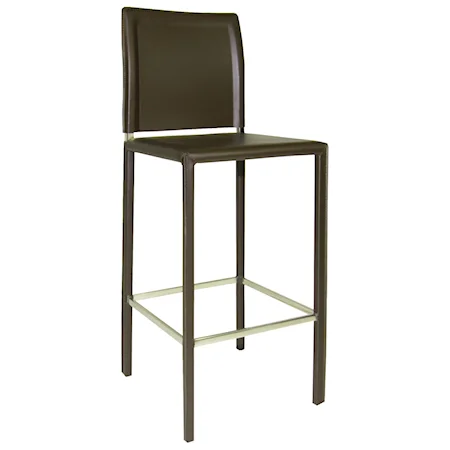 Contemporary Barstool with Bonded Leather