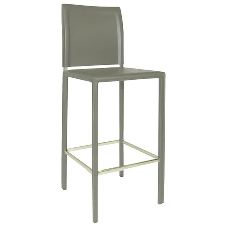 Contemporary Barstool with Bonded Leather