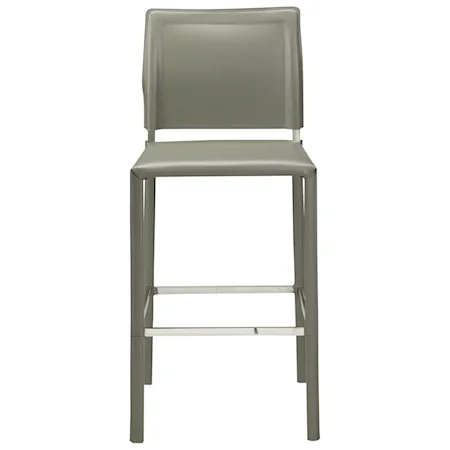 Contemporary Counter Stool with Bonded Leather