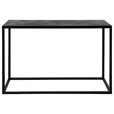 Contemporary Console Table with Lave Stone Top