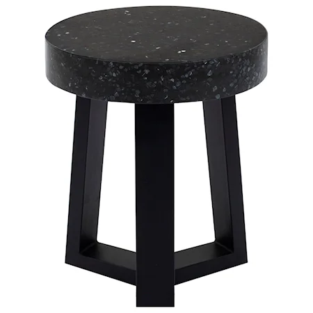 Contemporary Stool with Terrazzo Top