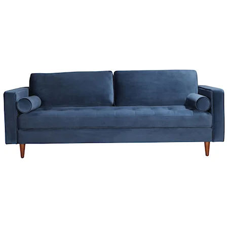 Mid-Century Modern Sofa with Tufted Seat