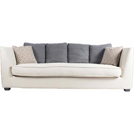 Contemporary Loose Pillow Sofa with Welts