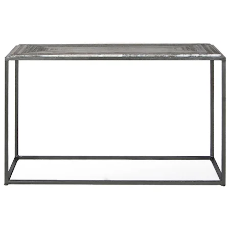 Contemporary Console Table with Marble Top