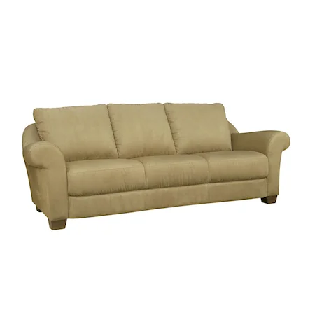 Upholstered, Wood Leg Sofa