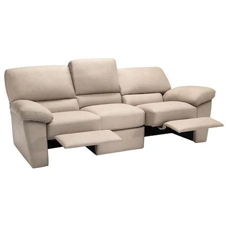 Contemporary Leather Reclining Sofa