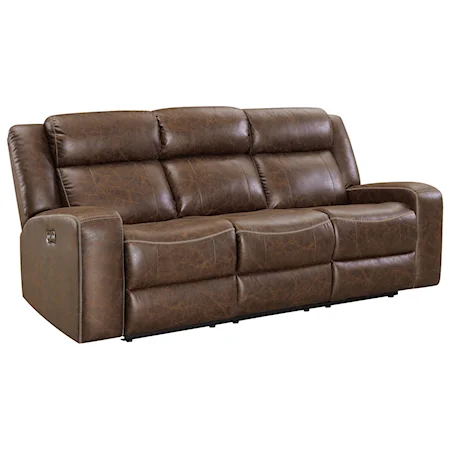 Casual Power Dual Recliner Sofa with Power Headrest