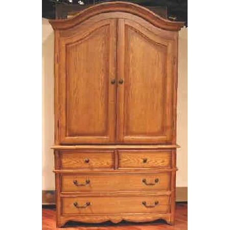 Two-Door, Four-Drawer Bedroom Armoire