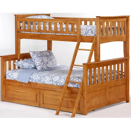 Ginger Twin/Full Bunk Bed with Storage Drawers