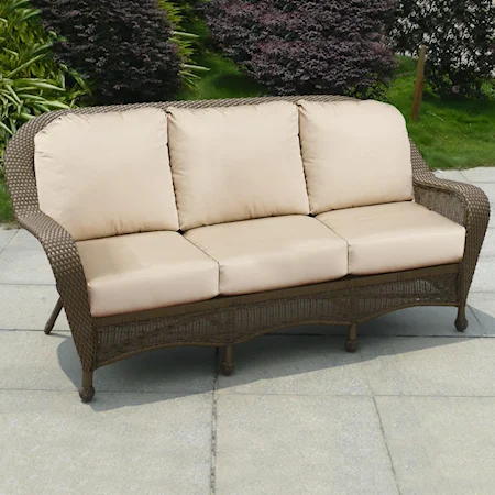 Cocoa Woven Deep Seat Outdoor Sofa w/ Cushion