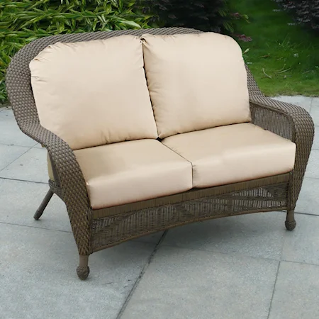 Cocoa Woven Deep SeatOutdoor Loveseat w/ Cushion