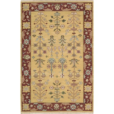 3'10" x 5'10" Yellow Area Rug