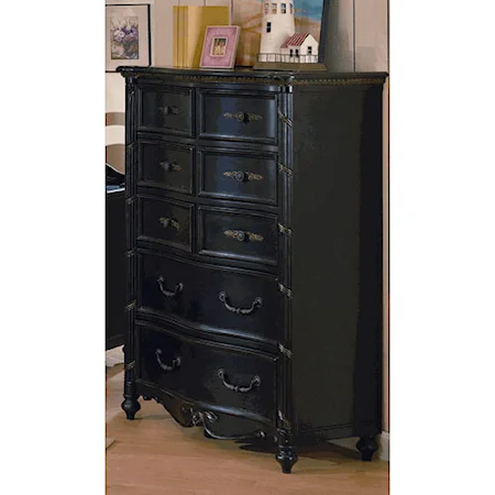 Painted Six Drawer Chest of Drawers