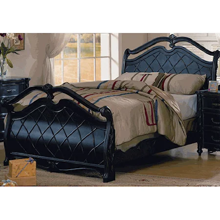 Full Size 4/6 Princess Painted Sleigh Bed