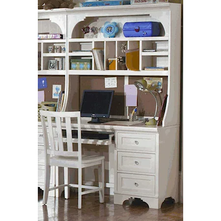 Two Piece Student Computer Desk and Hutch