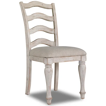 Ladderback Chair with Upholstered Seat