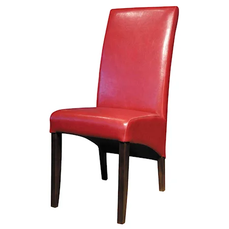 Red Upholstered Dining Side Chair