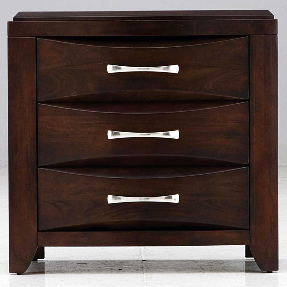 Raymour & Flanigan Three Drawer Finish Nightstand AptDeco
