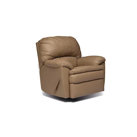 Leather Upholstered Rocker Recliner