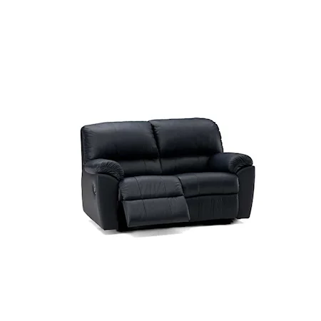 Leather Upholstered Loveseat Recliner