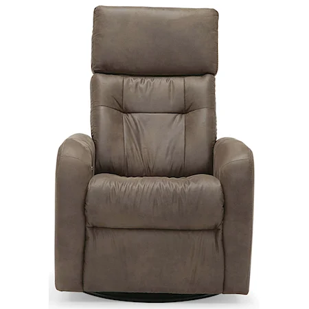 Contemporary Swivel Glider Power Recliner with Power Headrest