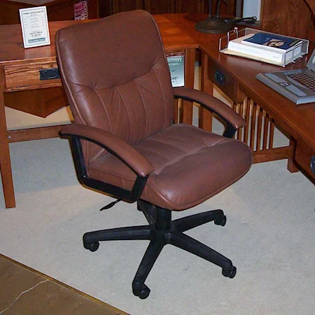 Casual Leather Rolling Office Chair