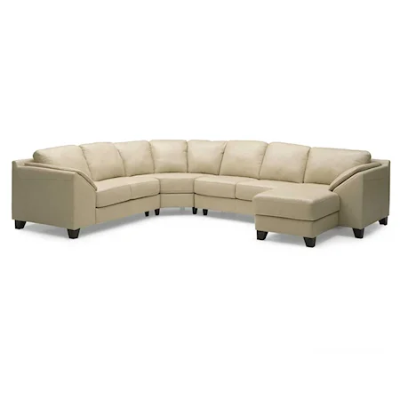 Contemporary 3-Piece Sectional with RAF Chaise