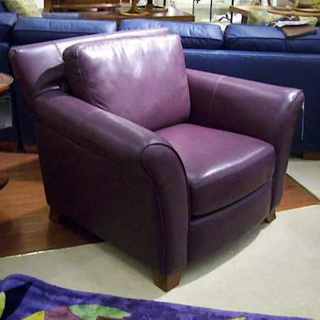 43" Contemporary Leather Chair