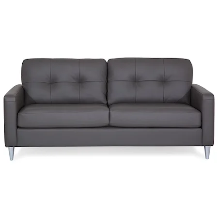 Mid-Century Modern Sofa with Tufted Back