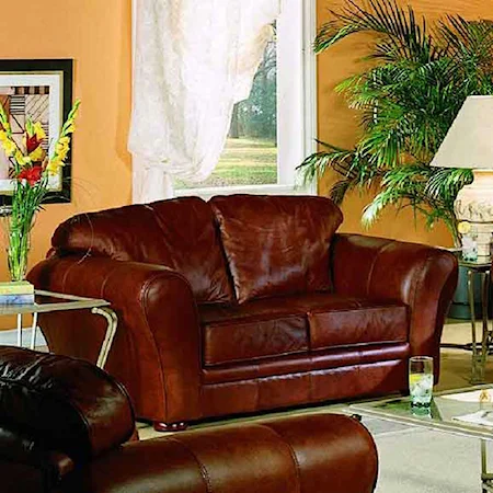 Luxurious Leather Love Seat