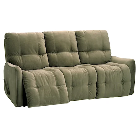 Casual Power Sofa Recliner with Button-Tufting