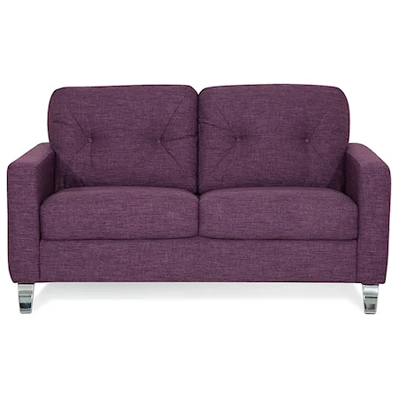 Modern Loveseat with Tufts on Seat Back