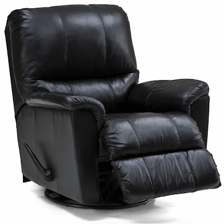 Casual Rocker Recliner with Bustle Back