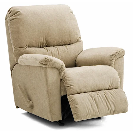 Casual Rocker Recliner with Bustle Back