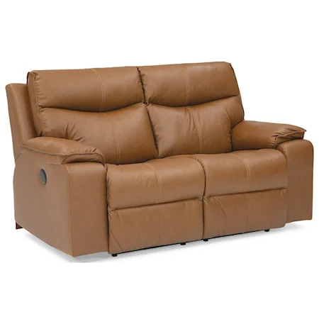 Contemporary Loveseat w/ Manual Recline