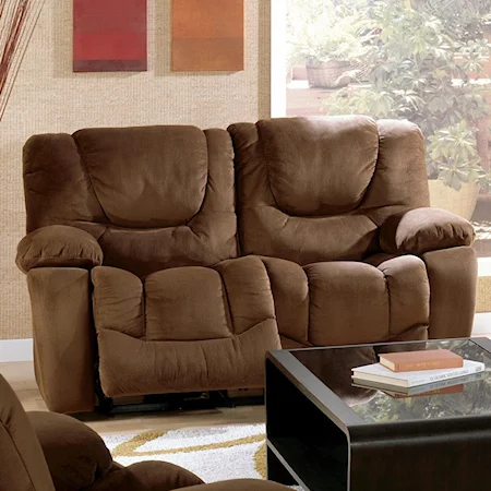 Reclining Loveseat with Plush Bustle Back