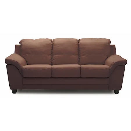 Casual Sofa with Sloped Pillow Arms